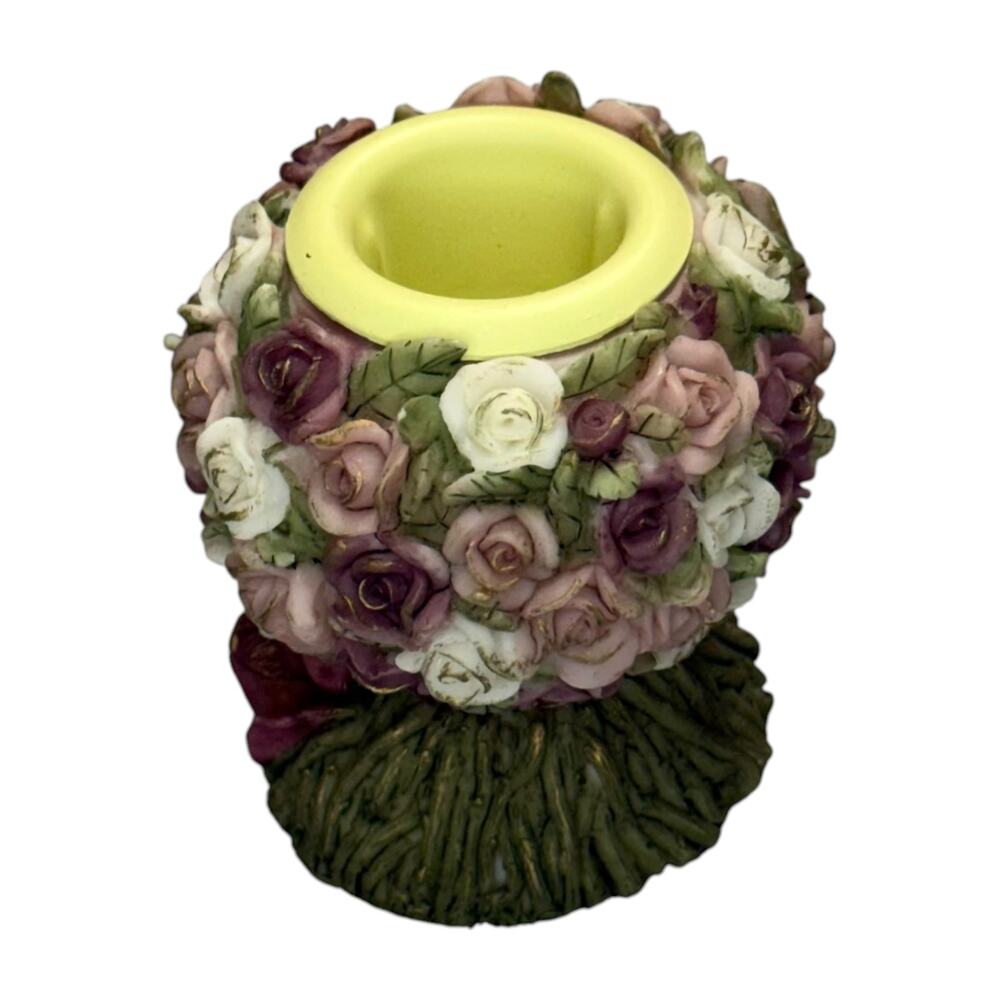 Ganz Floral Rose Candleholder Resin Decor - Picture 7 of 8